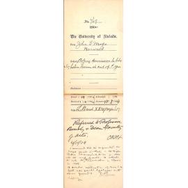 Asking permission to take the Pass Latin Examination at end of 1st Year