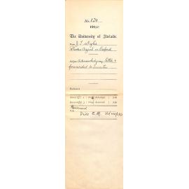 Acknowledging letter and forwarded to Trustees