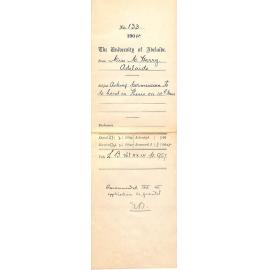 Asking permission to hand in her thesis on 14th March