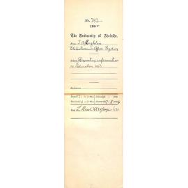 Requesting information re Education 1903