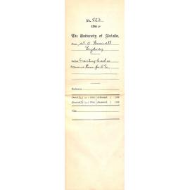 Consenting to act as Examiner Thesis for D Sc