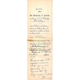 Withdrawal from A M U A Diploma Exam and requesting Supplementary in March 1905