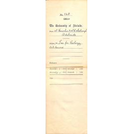 Re fees for Geology Arts Course