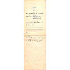 Asking for leave of absence for 2nd & 3rd terms 1904