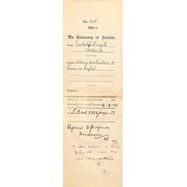 Asking particulars re Exam in English