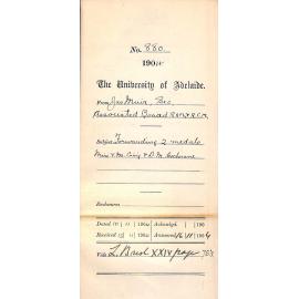 Forwarding 2 Medals Miss Vera M Craig and Dorothy M Cochrane