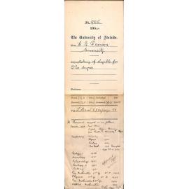 Asking if eligible for B Sc Degree