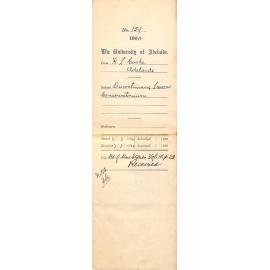 Discontinuing lessons at the Conservatorium - Cooke