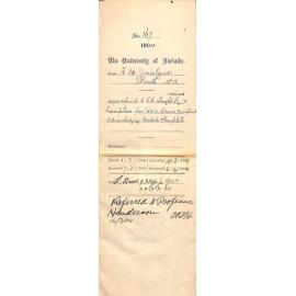 Refund, G H Wright. Exemption, Rev A Deans & complaint. Medals