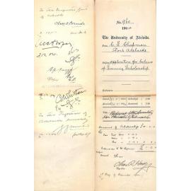 Application for balance of Evening Scholarship