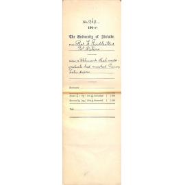 Re Statement that undergraduate had marked Primary Latin Papers