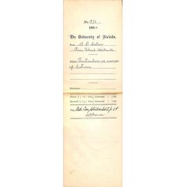 Particulars re Course of Lectures