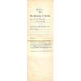 Asking particulars re B Sc Degree