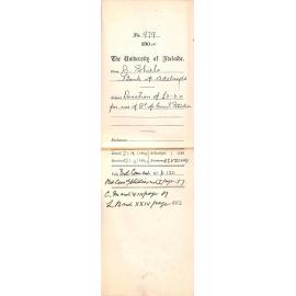 Donation of 3-3-0 pounds for use of Board of Commercial Studies