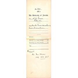 Miss M Fraser discontinuing lessons Conservatorium