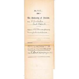 Re W H Stevenson passing Senior for Medical