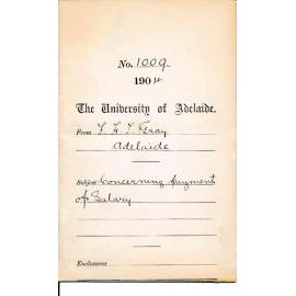 Concerning payment of Salary