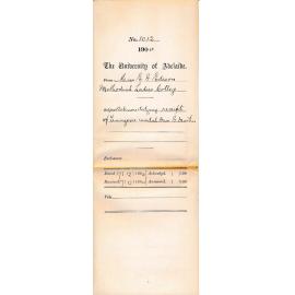 Acknowledging receipt of Tennyson Medal Miss Grace Martin