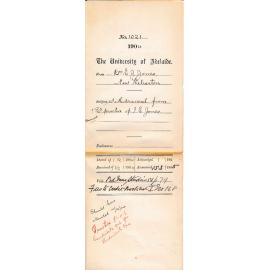 Withdrawal from Advanced Senior Practice of I E Jones