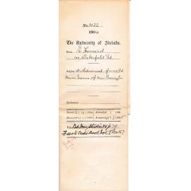 Withdrawal from Advanced Music Exam of Miss Barrington