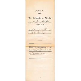 Statement re Piano used for Exam