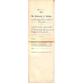 Thanks for information re Scholarship allowances of Walter Geoffrey Duffield and Herbert William Gartrell