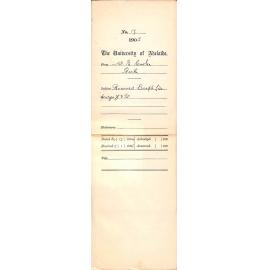 Received draft of £20 - Prizes Junior and Senior