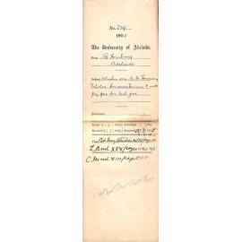 Wishes son to be Honorary Scholar Conservatorium and will pay fees for last year