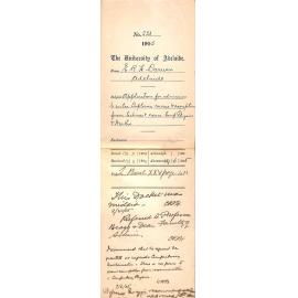 Application for admission to Enter Diploma Course and Exemption from Lectures and Exam Compulsory Physics and Maths