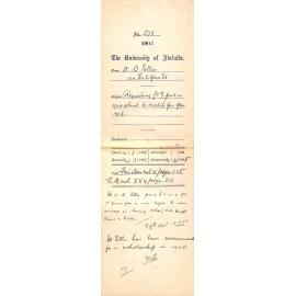Requesting 2-12-0 pounds paid in 1904 stand to Credit for fees 1905