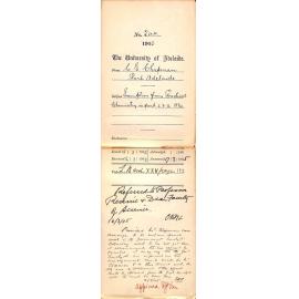 Exemption from Practical Chemistry in Part I and II BSc