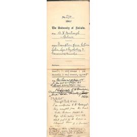 Exemption from Lectures Latin Logic and Psychology and Economics 1st Term only