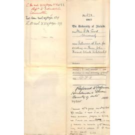 Extension of time for sending in Thesis John Howard Clark Scholarship