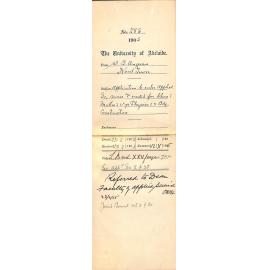 Application to Enter Applied Science Course and Credit for Chemistry I Maths I 1st year physics 1 Building Construction