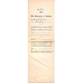 Requesting Card of Marks Junior Practice 1902 and if passed Rudiments 1902