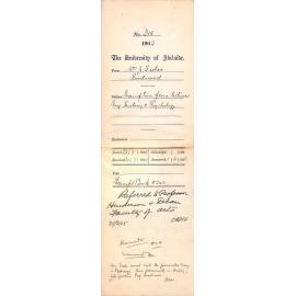 Exemption from lectures English History and Psychology