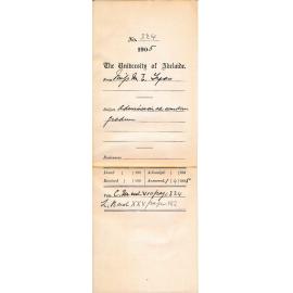 Admission ad eundem gradum - Tyas