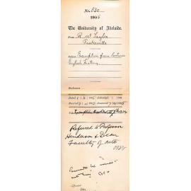 Exemption from lectures English History - Tayler