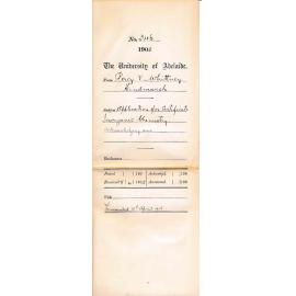 Application for Certificate Inorganic Chemistry Acknowledging same