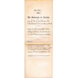 Unable to supply copies of Regulations but published in Austral