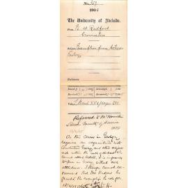 Exemption from lectures Geology