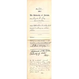 Application to Enter Arts Course and asking on what status