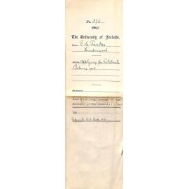 Applying for Certificate Botany 1903