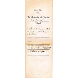 Entries Music Exams and draft 17-6-6 pounds including 3-3-0 pounds to be forwarded to Mr Balch