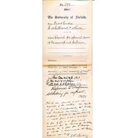 Request for Special Course of Microscopical Lectures