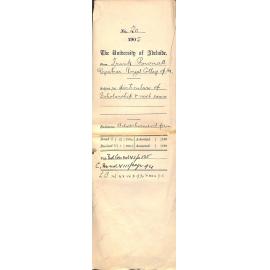 Particulars of Scholarship and next exam