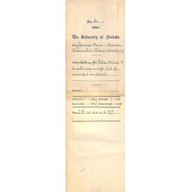 Asking for Silver Medal to be returned and list of successful candidates