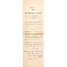 Asking for fee for Senior Examination to be placed to credit