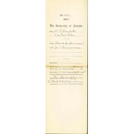 Request for permission to sit for 1st Terminal Exam