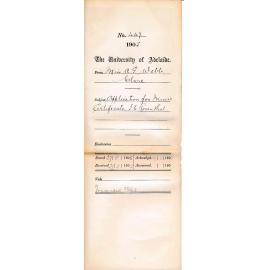 Application for Music Certificate I C Rosenthal